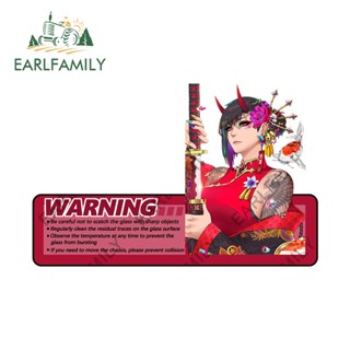 Earlfamily สติกเกอร์ ลายกราฟฟิตี้ปลาคราฟฟิก Geisha Smurai Worrior Warning ขนาด 13 ซม. x 8.3 ซม. สไตล์ญี่ปุ่น สําหรับติดตกแต่งหน้าต่างรถยนต์ รถบรรทุก คอมพิวเตอร์
