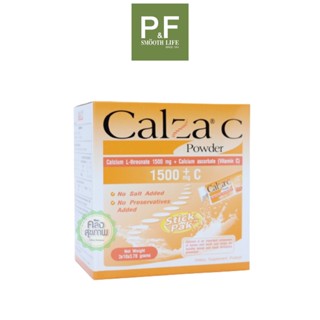 Calza C Powder แคลเซียม ชง (Calcium L-threonate 1500 mg ,Vitamin &amp; (VitaminC)) 1กล่อง 10ซอง