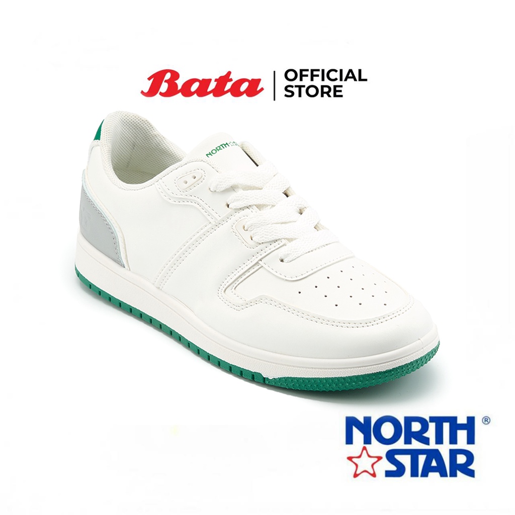 Bata บาจา North Star รองเท้าผ้าใบแบบผูกเชือก รองเท้าผ้าใบ Unisex  สำหรับเด็กผู้ชายเด็กผู้หญิง  รุ่น SHAH สีขาว 4811145
