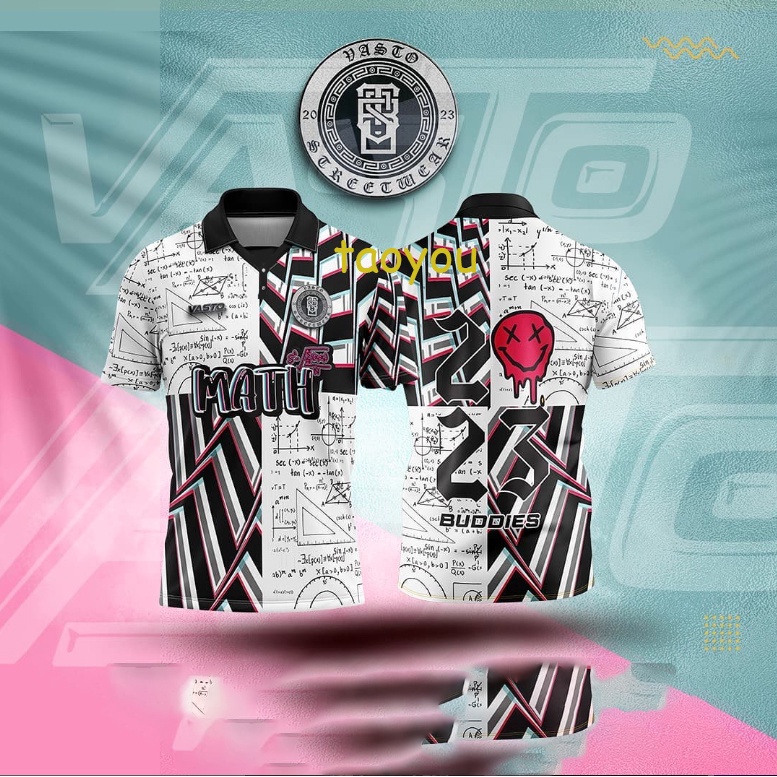 MATH JERSEY 2023 RETRO COLLAR JERSEY JERSEY Viral Label 2023 Jersey Blvckroseapparel Polo FULL SUBLI