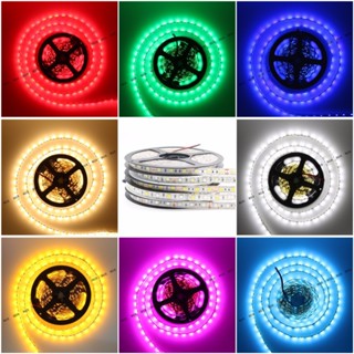 แถบไฟ LED 300 ดวง DC12V RGB 60 ดวง 300 ดวง 5 เมตร ต่อม้วน สีขาว เขียว ฟ้า แดง ชมพู เหลือง IP30 IP65 สําหรับตกแต่งพื้นหลังทีวี ห้องนอน เล่นเกม