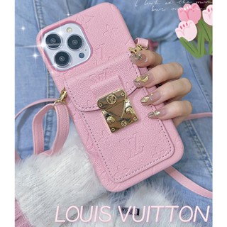 เคสโทรศัพท์มือถือหนัง ฝาพับ พร้อมช่องใส่บัตร และสายคล้องไหล่ และขาตั้ง สําหรับ iPhone 14 Pro Max 13 Pro Max 13 Pro Max