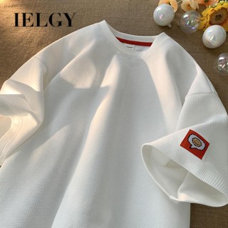 Ielgy เสื้อยืดแขนสั้น แขนห้าส่วน แฟชั่นฤดูร้อน สําหรับผู้ชาย