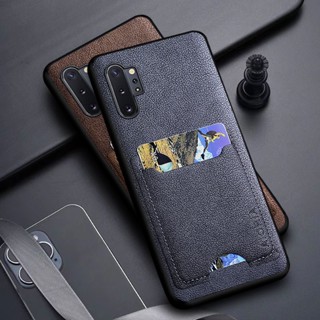 เคสโทรศัพท์มือถือหนัง พร้อมช่องใส่บัตร หรูหรา สําหรับ samsung galaxy note 10 plus Lite 9 galaxy note 10 plus 9