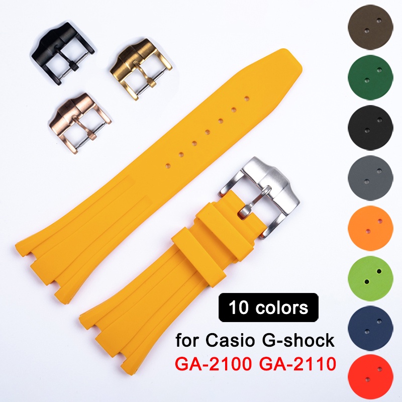 สายนาฬิกาข้อมือยาง 27 มม. กันน้ํา แบบเปลี่ยน สําหรับ Casio G-shock GA-2100 GA-2110 Mod 3rd 4th Generation