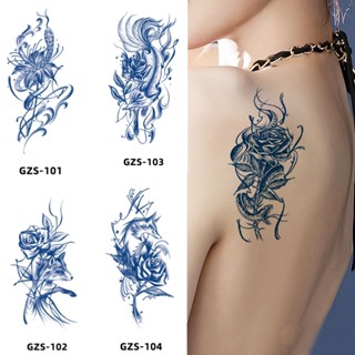 รอยสักมายากล TATTOO ซีรีส์ดอกไม้และสัตว์ เหมือนมีชีวิต