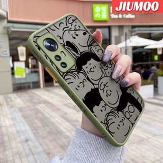 เคสโทรศัพท์มือถือ ซิลิโคนนิ่ม ขอบสี่เหลี่ยม กันกระแทก ลายการ์ตูน Snoopy แฟชั่น สําหรับ Xiaomi 12 Pro 5G 12 Lite