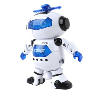 อิเล็กทรอนิกส์ 360 Space Rotating Smart Dance Astronaut Robot Music ไฟ LED