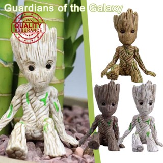 ตุ๊กตาฟิกเกอร์ PVC รูปคนต้นไม้น่ารัก ขนาดเล็ก สําหรับตกแต่งบ้าน N6Z2 Groot 3