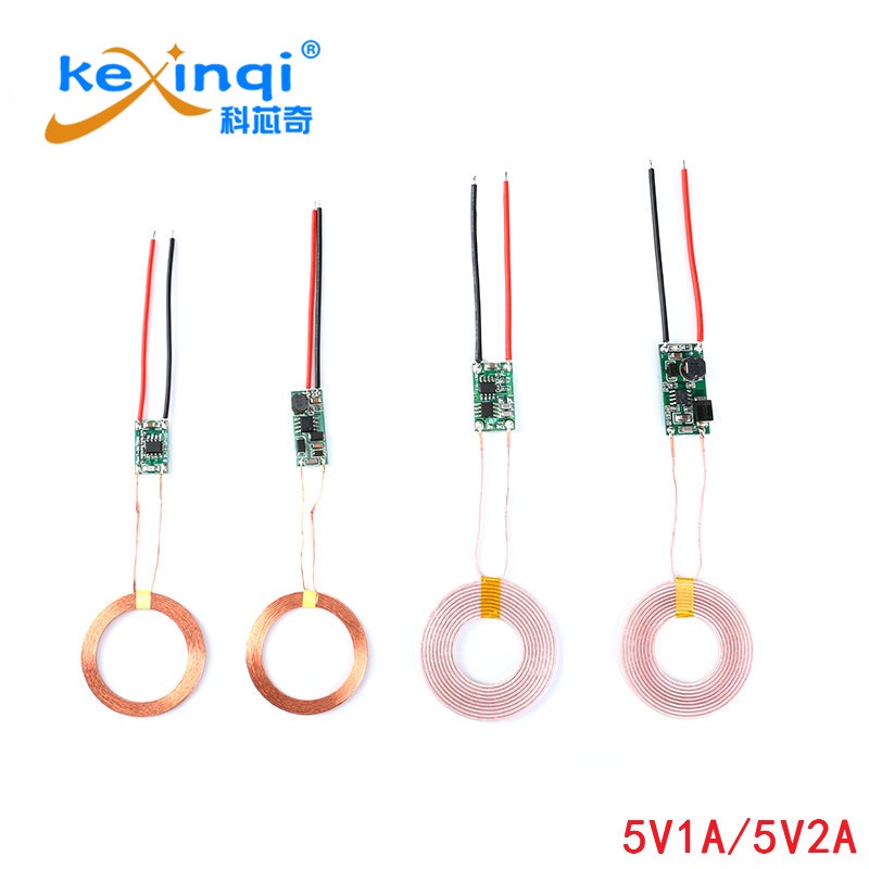 5V 1A/2A Wireless Charger โมดูลแหล่งจ่ายไฟเครื่องส่งสัญญาณชาร์จ Coil Terminal Circuit Board สําหรับอ