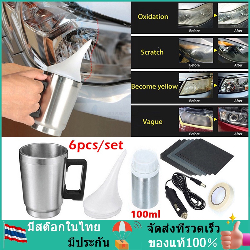 ไฟหน้ารถยนต์เครื่องขัด ขัดไฟหน้ารถยนต์ ชุดขัดไฟหน้ารถยนต์ ครีมขัดไฟหน้ารถยนต์ ตามลำพัง น้ำยาซ่อมแซม 100ml ชุดขัดเคลือบโค