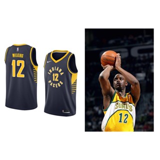 รองเท้า NBA Indiana Pacers สไตล์คลาสสิก #เสื้อกีฬาบาสเก็ตบอล ลายทีม Wilkins 12 Damien 506688