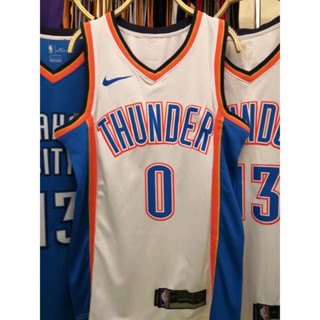 Motion XS ให้ Oklahoma City Thunder 0# เสื้อกีฬาบาสเก็ตบอล ลายทีม Russell Wes Brook NBA Hot Snap 686332