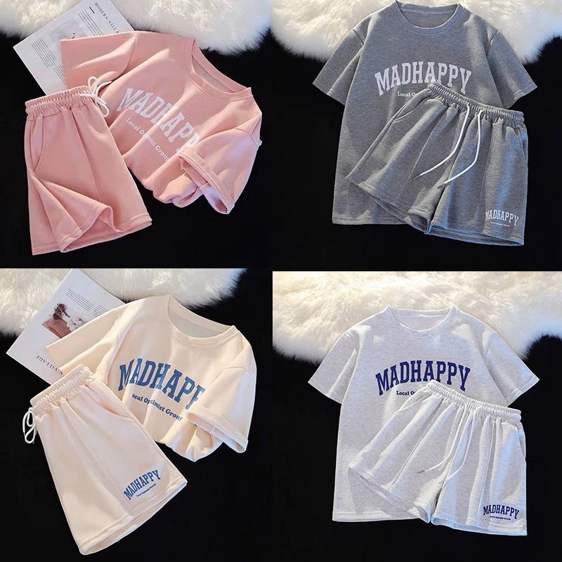 พร้อมส่ง ชุดเซ็ทสองชิ้น พร้อมส่งชุดเซ็ท2ชิ้น กางเกงกีฬาขาสั้น ชุดเซ็ตใส่ออกกำลังกาย