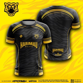 【พร้อมส่ง】เสื้อกีฬาแขนสั้น ลาย Harimau Malaya