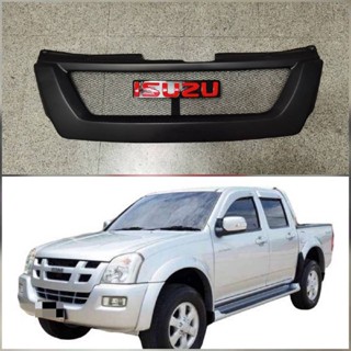 *แนะนำ* หน้ากระจังตาข่ายแต่งสำหรับรถ isuzu D max  mu 7 2005-2006 พร้อมตัวหนังสือ ISUZU สีแดง *****