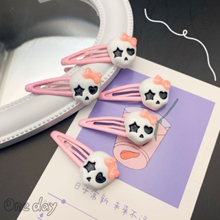 Y2K Spicy Girl Funny Hairpin Girl New Blood Cell Skull Head Clip Ghost Pumpkin Hairpin Halloween Headwear Girl