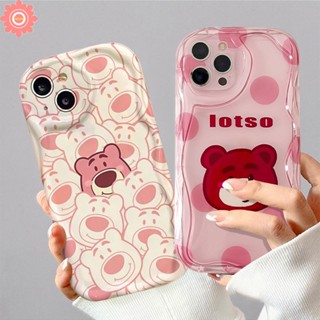 เคสโทรศัพท์มือถือ ซิลิโคน ขอบโค้ง ลายหมีสตรอเบอร์รี่น่ารัก 3D สําหรับ Oppo A96 A55 A95 A54 A15 A7 A5s A12 A57 A77 A16s A74 A76 A16 A15s A17K A3s A17 A1K A52 A31 A9 A5 A53 2020 A77S