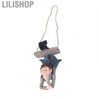 Lilishop Elf Statue Tree Ornament  Handcrafted Swing Forest Elf Figurine  for Patios for Home