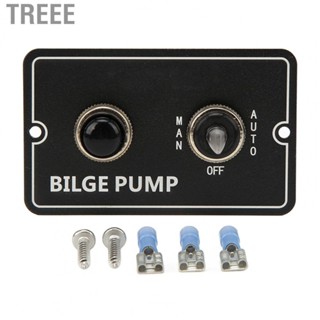 Treee Bilge Pump Switch   Bilge Pump Switch Panel Black Aluminum 12/24V MAN OFF AUTO  for Boat