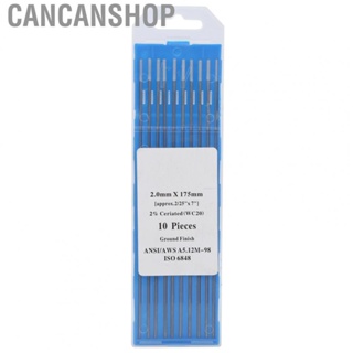 Cancanshop 10Pcs 2.0mm WC20 Rod Tungsten Electrode Grey Head TIG Welding Arc  Cerium