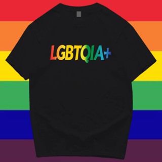 (🔥พร้อมส่งเสื้อเฮีย🔥) เสื้อ   LGBTQIA+ สายรุ้ง PRIDE MONTH ผ้าCotton 100% ผ้าดีมากก LGBTQIA+