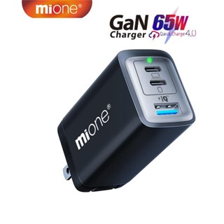 Mione อะแดปเตอร์ชาร์จแล็ปท็อป 65W GaN 2 pro Type C USB C PD 4.0 60W 100W สําหรับ Pad iP 14 13 12 pro max xiaomi