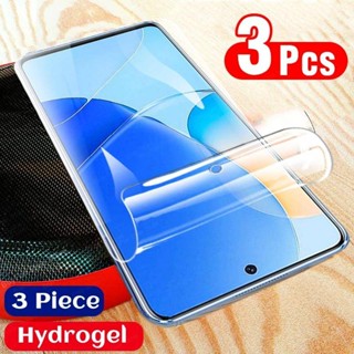 ฟิล์มไฮโดรเจลใส กันรอยหน้าจอ กันแสงสีฟ้า สําหรับ Tecno Camon 20 18 15 12 Pro Premier 15 12 Air i4 18i 17 Pop 5X Soft HD Film For Tecno Phantom X2 Pro 3 ชิ้น
