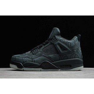 N-i-k-e AJ KAWS x Air Jordan 4 เต้าเสียบสีดํา / ดํา930155-001