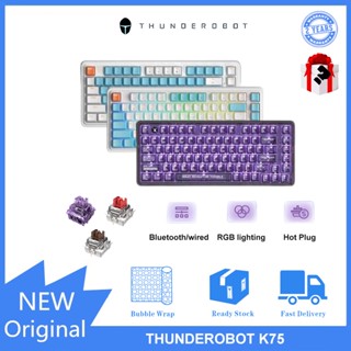 Thunderobot K75 คีย์บอร์ดไร้สายบลูทูธ ไฟแบ็คไลท์ RGB