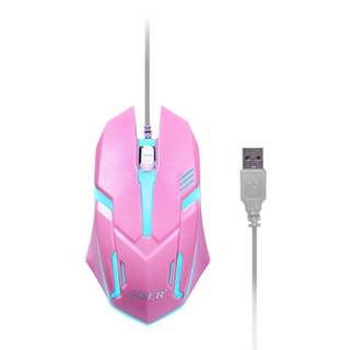 WIRED LED MOUSE OKER OP-167 PINK GAMING MOUSE