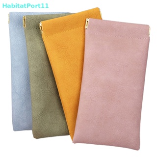 Habitatport กระเป๋าหนัง PU กันน้ํา สําหรับใส่จัดเก็บแว่นตา สายเคเบิ้ล หูฟัง