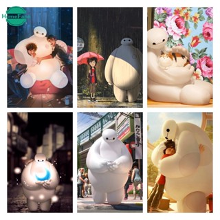 【HF】Baymax ภาพจิตรกรรมโมเสค ติดประดับเพชร 5D ลายการ์ตูน DIY สําหรับตกแต่ง