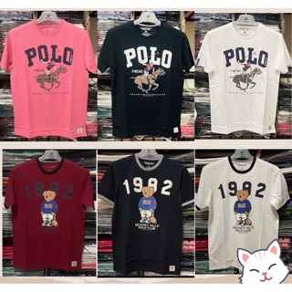 เสื้อยืด Beverly Hills Polo Clubเสื้อยืดคอกลมแขนสั้น Classic Bear [แบรนด์แท้]