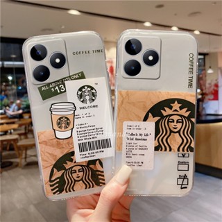 ใหม่ เคสโทรศัพท์มือถือ ซิลิโคนนิ่ม แบบใส ลาย Starbucks Goddess สร้างสรรค์ แฟชั่น สําหรับ Realme C53 10T 5G C53 2023