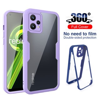  สองด้าน ⭐ เคสโทรศัพท์มือถือแบบนิ่ม กันกระแทก กันรอยหน้าจอ 360 องศา สําหรับ Realme 9 Pro Plus 9i 9 Pro+ 4G