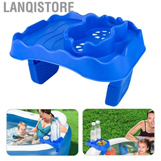 Lanqistore [Ande Online] (Amazon price limit must not be less than 19.99 US dollars) New Inflatable Pool Cup Holder Adjustable Non-slip Hot Tub Tray (Light Blue)