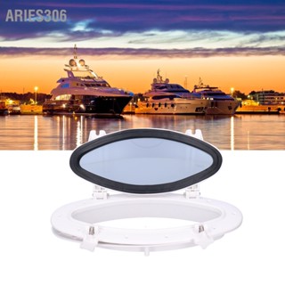 Aries306 หน้าต่างเปิดกระจก Portlight ทรงรีสีขาวสำหรับเรือเดินทะเล Yacht RV 16 x 8‑5/8in