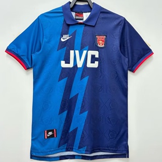 เสื้อกีฬาแขนสั้น ลายทีมชาติฟุตบอล Arsenal Away 95-96 AAA แห้งเร็ว สไตล์วินเทจ สําหรับผู้ชาย ไซซ์ S - XXL