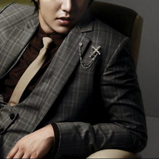 [Lebet] เข็มกลัดโซ่ คอปก สวยงาม เครื่องประดับ สําหรับผู้ชาย
