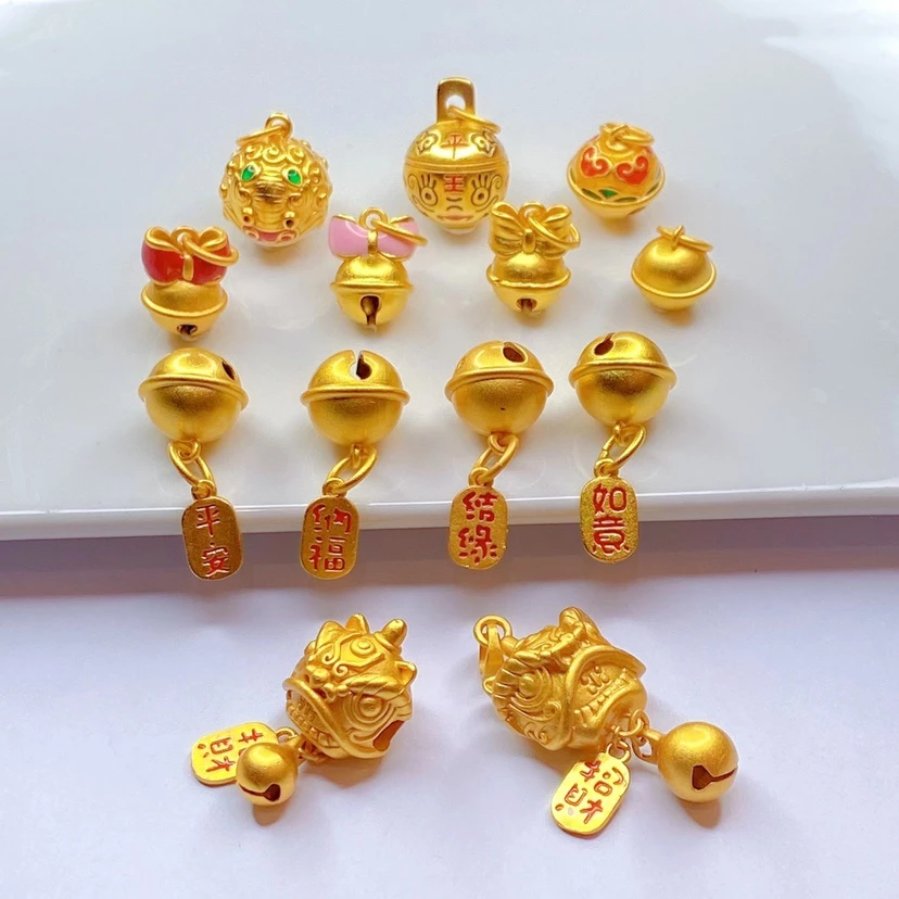 จี้กระดิ่งทรายโบราณ สีทอง ขนาดใหญ่ สำหรับทำสร้อยคอ สร้อยข้อมือ DIY thumbnail 5