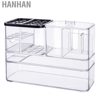 Hanhan Stacking Cosmetic Storage Box  Clear Stable Makeup Organizer Case  for Skin Care