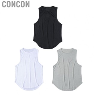 Concon Men Muscle Tank Top Bodybuilding Quick Dry Sleeveless Loose Fit Workout Tank Top for Running Gym