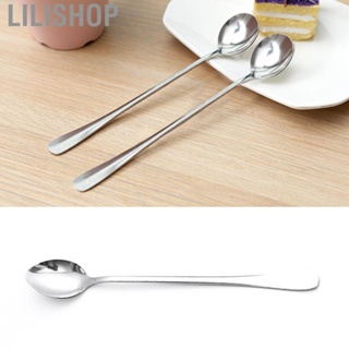 Lilishop Stirring Spoons  Elegant Stainless Steel Long Handle Spoons Ergonomic Design Rust Proof Multi Functional  for Dessert for Home