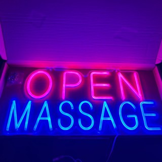 ป้ายไฟ* OPEN MASSAGE* ป้ายไฟร้าน ป้ายไฟตัวอักษร ป้ายไฟวิ่ง ป้ายไฟled ป้ายไฟนีออนราคา1490บาท