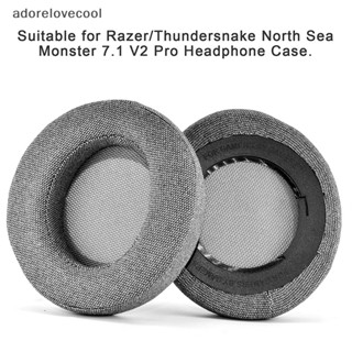 Adth แผ่นครอบหูฟัง แบบเปลี่ยน สําหรับ Razer Thundersnake North Sea Monster 7.1 V2 Pro 1 คู่