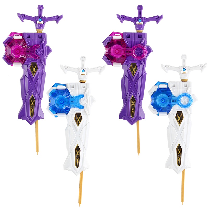 สีม่วง/สีขาว Z ยี่ห้อ B-200 Burst Spinning Tops A/B รูปแบบ LR ดาบ Xiphoid Xcalibur Launcher