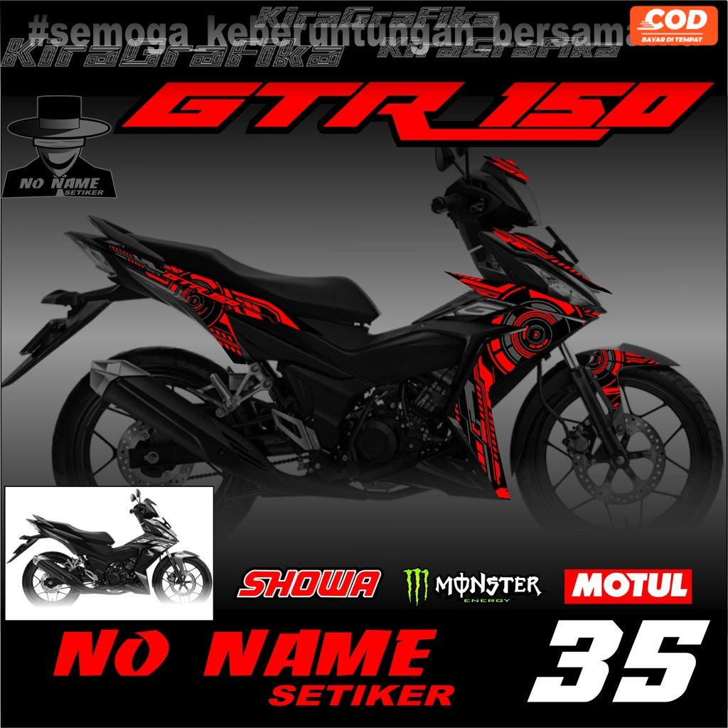 Honda GTR 150 Striping (35) Supra GTR 150 Variation Striping สติ๊กเกอร์ Honda GTR 150 Striping (35)K
