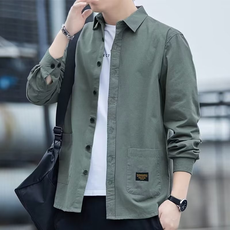 เสื้อเชิ้ตลําลอง ขนาดใหญ่ แต่งกระเป๋า สไตล์ญี่ปุ่น ฮิปฮอป สตรีท สําหรับผู้ชาย และผู้หญิง