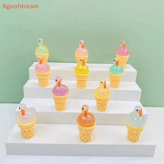 [Ageofdream] ไอศกรีมเรซิ่น รูปหงส์ เรืองแสง DIY สําหรับตกแต่งเครื่องประดับ 5 ชิ้น